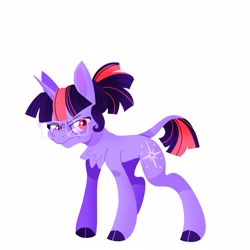 Size: 4000x4000 | Tagged: safe, artist:pastacrylic, imported from derpibooru, twilight sparkle, pony, unicorn, alternate cutie mark, alternate design, female, mare, simple background, solo, white background