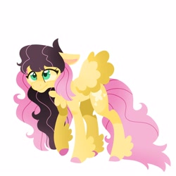 Size: 4000x4000 | Tagged: safe, artist:pastacrylic, imported from derpibooru, fluttershy, pegasus, pony, alternate cutie mark, alternate design, female, mare, simple background, solo, white background