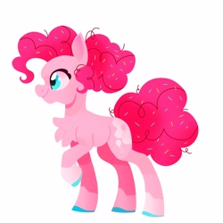 Size: 4000x4000 | Tagged: safe, artist:pastacrylic, imported from derpibooru, pinkie pie, earth pony, pony, alternate cutie mark, alternate design, female, mare, simple background, solo, white background