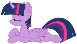 Size: 1961x1118 | Tagged: safe, artist:katnekobase, artist:twilyisbestpone, imported from derpibooru, twilight sparkle, alicorn, pony, base used, cute, eyes closed, female, lying down, mare, prone, relaxed, simple background, smiling, solo, transparent background, twiabetes, twilight sparkle (alicorn)