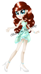 Size: 316x574 | Tagged: safe, artist:aquasky987, imported from derpibooru, oc, oc only, human, equestria girls, base used, clothes, eyelashes, female, grin, high heels, shoes, simple background, skirt, smiling, solo, white background
