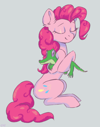 Size: 3200x4060 | Tagged: safe, artist:ske, imported from derpibooru, gummy, pinkie pie, earth pony, pony, hug