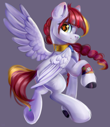 Size: 2600x3000 | Tagged: safe, artist:ske, imported from derpibooru, pegasus, pony, braid, butt, plot, solo, starry eyes, trade, wingding eyes