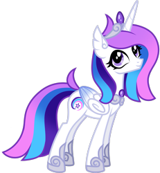 Size: 1639x1774 | Tagged: safe, artist:helenosprime, imported from derpibooru, oc, oc:etheria, alicorn, pony, alicorn oc, crown, female, horn, jewelry, mare, regalia, simple background, solo, transparent background, wings