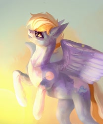 Size: 1800x2160 | Tagged: safe, artist:inarimayer, imported from derpibooru, oc, oc only, pegasus, pony, female, flying, glasses, golden, light, mare, markings, outdoors, pegasus oc, short hair, solo, standing on two hooves, wings