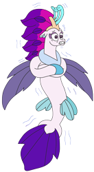 Size: 1774x3235 | Tagged: safe, artist:supahdonarudo, imported from derpibooru, queen novo, seapony (g4), series:novoember, my little pony: the movie, cold, crossed arms, freezing, shivering, simple background, transparent background