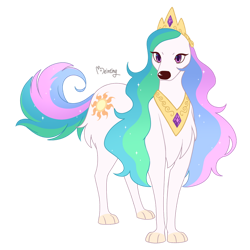 Size: 894x894 | Tagged: safe, artist:beinting, imported from derpibooru, princess celestia, dog, cute, cutelestia, dogified, doglestia, female, simple background, solo, species swap, sunmutt, transparent background
