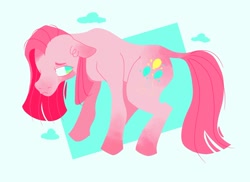 Size: 2048x1489 | Tagged: safe, artist:pastacrylic, imported from derpibooru, pinkie pie, earth pony, pony, abstract background, pinkamena diane pie, sad, solo