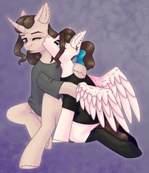 Size: 1106x1280 | Tagged: safe, imported from derpibooru, oc, pegasus, unicorn