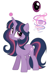 Size: 678x1010 | Tagged: safe, artist:existencecosmos188, imported from derpibooru, oc, oc only, pony, unicorn, base used, female, horn, mare, offspring, parent:king sombra, parent:twilight sparkle, parents:twibra, simple background, solo, transparent background, unicorn oc