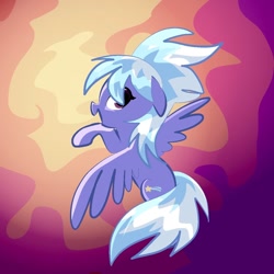 Size: 1200x1200 | Tagged: safe, artist:andromedasparkz, imported from derpibooru, cloudchaser, pegasus, pony, cute, female, flying, happy, mare, open mouth, open smile, smiling, solo