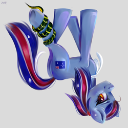 Size: 2800x2800 | Tagged: safe, artist:ske, imported from derpibooru, oc, earth pony, pony, snake, australia, solo