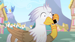 Size: 1280x720 | Tagged: safe, artist:mlp-silver-quill, imported from derpibooru, oc, oc:silver quill, after the fact, after the fact:flight to the finish, cellphone, oh crap, phone, ponyville