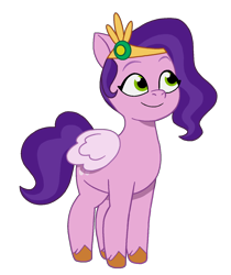 Size: 1293x1536 | Tagged: safe, artist:ben81398, imported from derpibooru, pipp petals, pegasus, pony, female, folded wings, g5, jewelry, mare, my little pony: tell your tale, regalia, simple background, solo, transparent background, wings