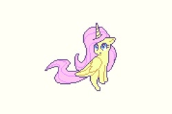 Size: 714x475 | Tagged: safe, artist:__briakitten, imported from derpibooru, fluttershy, alicorn, pony, alicornified, fluttercorn, pixel art, race swap, solo