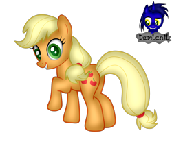 Size: 2990x2553 | Tagged: safe, artist:damlanil, imported from derpibooru, applejack, earth pony, pony, female, mare, raised hoof, show accurate, simple background, solo, transparent background, vector