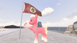 Size: 1920x1080 | Tagged: artist needed, safe, imported from ponybooru, sprout cloverleaf, earth pony, 3d, my little pony: a new generation, nazi, nazi salute, sieg heil, source filmmaker, swastika