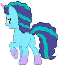 Size: 5400x5936 | Tagged: safe, alternate version, artist:ejlightning007arts, imported from derpibooru, pony, unicorn, spoiler:g5, base used, blank flank, butt, coat markings, cute, flank, freckles, g4, g5, g5 to g4, generation leap, looking back, misty brightdawn, mistybetes, mistybutt, my little pony: make your mark, nervous, plot, raised hoof, shy, simple background, socks (coat markings), solo, transparent background, vector