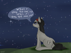 Size: 2410x1800 | Tagged: safe, artist:glefan, imported from derpibooru, oc, oc only, oc:null, pony, butt, night, plot, sgap, sogreatandpowerful, solo