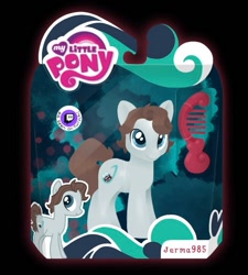 Size: 651x722 | Tagged: safe, artist:partyponypower, imported from derpibooru, earth pony, pony, black background, jerma985, male, ponified, simple background, solo, toy