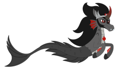 Size: 2005x1133 | Tagged: safe, artist:dyonys, imported from derpibooru, king sombra, siren, gem, male, simple background, siren gem, sirenified, solo, species swap, the crystal empire 10th anniversary, transparent background