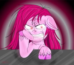 Size: 1169x1019 | Tagged: safe, artist:ponywarlord777, imported from derpibooru, pinkie pie, earth pony, pony, angry, evil, pinkamena diane pie