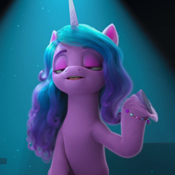 Size: 1080x1080 | Tagged: safe, imported from derpibooru, screencap, izzy moonbow, pony, unicorn, spoiler:my little pony: make your mark chapter 2, spoiler:myms01e07, cropped, faic, female, g5, hoof done it?, mare, my little pony: make your mark, my little pony: make your mark chapter 2, solo