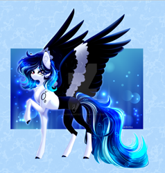 Size: 1280x1344 | Tagged: safe, artist:gloriaartist, imported from derpibooru, oc, oc:marie pixel, pegasus, pony, deviantart watermark, female, mare, obtrusive watermark, solo, watermark