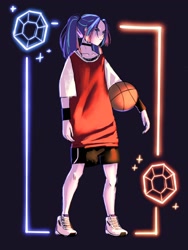 Size: 1540x2048 | Tagged: safe, artist:amazingpuffhair, imported from derpibooru, aria blaze, human, equestria girls, basketball, female, solo, sports