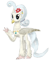 Size: 1816x2188 | Tagged: safe, artist:jack-varus, imported from derpibooru, princess skystar, classical hippogriff, crystal pony, hippogriff, my little pony: the movie, alternate hairstyle, crystallized, female, jewelry, simple background, solo, the crystal empire 10th anniversary, transparent background