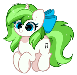 Size: 2356x2308 | Tagged: safe, artist:kittyrosie, imported from derpibooru, oc, oc only, oc:minty root, pony, unicorn, bow, cute, female, hair bow, high res, mare, simple background, solo, transparent background