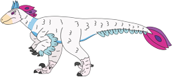 Size: 3102x1431 | Tagged: safe, artist:supahdonarudo, imported from derpibooru, queen novo, dinosaur, utahraptor, my little pony: the movie, dinosaurified, female, simple background, species swap, transparent background