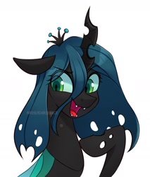 Size: 1540x1811 | Tagged: safe, artist:handgunboi, imported from derpibooru, queen chrysalis, changeling, changeling queen, cute, cutealis, female, simple background, solo, white background