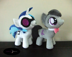 Size: 1280x1021 | Tagged: safe, artist:purplenebulastudios, imported from derpibooru, dj pon-3, octavia melody, vinyl scratch, pony, female, filly, filly octavia, filly vinyl scratch, irl, photo, plushie, younger