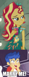 Size: 459x1200 | Tagged: safe, edit, edited screencap, imported from derpibooru, screencap, flash sentry, sunset shimmer, human, dance magic, equestria girls, equestria girls series, forgotten friendship, legend of everfree, spring breakdown, spoiler:eqg series (season 2), spoiler:eqg specials, alternate hairstyle, animated, arm behind head, armpits, ass, belly button, bikini, blushing, bunset shimmer, butt, clothes, cropped, dress, female, flashimmer, flower, flower in hair, hand on hip, hands on cheeks, male, midriff, sarong, shipping, shipping domino, smiling, starry eyes, straight, swimsuit, wingding eyes