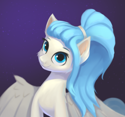 Size: 1980x1850 | Tagged: safe, artist:foxpit, imported from derpibooru, oc, oc only, pegasus, female, looking at you, mare, ponytail