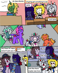 Size: 1311x1645 | Tagged: safe, artist:ask-luciavampire, imported from derpibooru, oc, bat pony, demon, demon pony, earth pony, pegasus, pony, succubus, undead, unicorn, vampire, vampony, tumblr