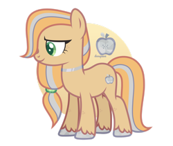 Size: 1600x1352 | Tagged: safe, artist:donquani, imported from derpibooru, oc, oc only, earth pony, pony, base used, choker, earth pony oc, female, freckles, mare, offspring, parent:big macintosh, parent:marble pie, parents:marblemac, simple background, transparent background, unshorn fetlocks