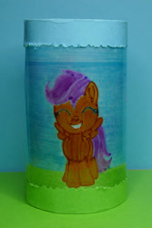 Size: 1024x1537 | Tagged: safe, artist:malte279, imported from derpibooru, scootaloo, craft, lantern, transparent paper