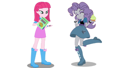 Size: 1280x698 | Tagged: safe, artist:crystalrainbowlife, maud pie, pinkie pie, equestria girls, palette swap, recolor, solo