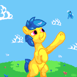 Size: 512x512 | Tagged: safe, artist:vohd, imported from derpibooru, oc, oc only, oc:vohd, pony, animated, gif, happy, pixel art
