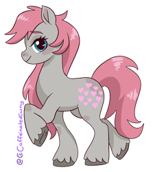 Size: 1324x1487 | Tagged: safe, artist:caffeinatedcarny, imported from derpibooru, snuzzle, blushing, digital art, female, g1, mare, simple background, solo, transparent background, unshorn fetlocks