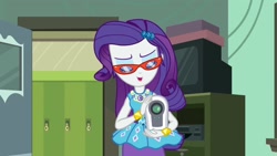Size: 1920x1080 | Tagged: safe, imported from derpibooru, screencap, rarity, human, equestria girls, equestria girls series, happily ever after party, glasses, humanized, projector, rarity peplum dress, rarity's glasses