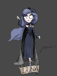 Size: 2048x2732 | Tagged: safe, artist:musical ray, imported from derpibooru, princess luna, human, don't starve, gothic, humanized, night, solo