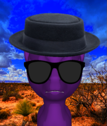 Size: 475x559 | Tagged: safe, anonymous artist, imported from derpibooru, oc, earth pony, 3d pony creator, angry, desert, hat, male, solo, stallion, sunglasses