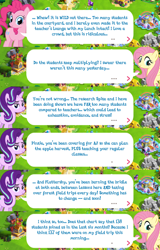 Size: 2048x3208 | Tagged: safe, imported from derpibooru, fluttershy, pinkie pie, starlight glimmer, earth pony, pegasus, pony, unicorn, dialogue, dialogue box, english, event, female, gameloft, mare, my little pony: magic princess, official, solo, solo focus, somnambula resident, speech bubble, text