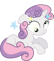 Size: 3000x3430 | Tagged: safe, artist:cloudy glow, imported from derpibooru, sweetie belle, pony, unicorn, ponyville confidential, circling stars, dizzy, female, filly, foal, simple background, solo, stars, transparent background, vector