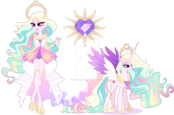Size: 1920x1268 | Tagged: safe, artist:gihhbloonde, imported from derpibooru, oc, human, pony, equestria girls, base used, clothes, deviantart watermark, magical lesbian spawn, obtrusive watermark, offspring, parent:princess cadance, parent:princess celestia, simple background, transparent background, watermark