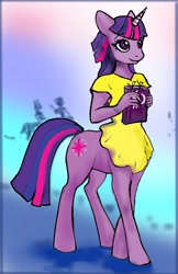 Size: 1024x1584 | Tagged: safe, artist:tielgar, imported from derpibooru, twilight sparkle, anthro, centaur, taur, anthro centaur, centaur twilight, centaurified, clothes, dress, female, solo, species swap