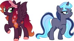 Size: 5447x3000 | Tagged: safe, artist:limedazzle, imported from derpibooru, oc, oc only, pegasus, pony, unicorn, absurd resolution, simple background, transparent background